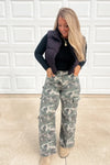 Camo Cargo Wide Leg Jeans