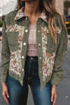 Ribbed Vintage Floral Patchwork Jacket