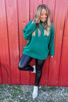 Winter Pine Plush Knit - Hunter Green