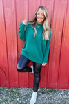 Winter Pine Plush Knit - Hunter Green