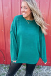 Winter Pine Plush Knit - Hunter Green