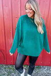Winter Pine Plush Knit - Hunter Green