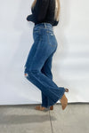 Rose High Rise 90's Straight Jeans in Dark Wash