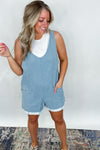 Easy Does It Romper - Light Blue
