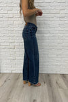Addie Mid Rise Vintage Wash Wide Leg Jeans