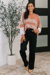 All Over the Place Color Block Relaxed Pullover