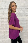 Basically Flowing Dolman Sleeve Top in Lt Plum