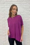 Basically Flowing Dolman Sleeve Top in Lt Plum