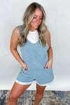 Easy Does It Romper - Light Blue