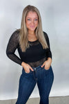 Love Struck Knit Bodysuit - Black