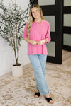 Stay On Top Relaxed Tee in Candy Pink