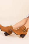 Elsa Leather Ankle Boot in Tan