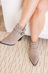 Elsa Leather Ankle Boot in Taupe