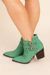 Elsa Leather Ankle Boot in Teal