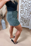 Acid Wash Shorts - {Black, Camel, Olive}