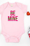 Be Mine- BABY & TODDLER Pink w/ Red & Leopard Letters
