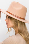 Got A Feeling- {Black, Ivory, Olive & Taupe} Brim Felt Hat w/ Skinny Belt
