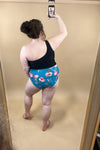 Let's Sail Away- Blue & Floral Mid-Rise Reversible Swim BOTTOMS