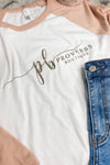 PB Peach & White Tee