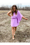 Soft Smiles- Lavender One Shoulder Dress