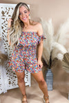 Blame It On Me - Sleeveless Floral Print Romper