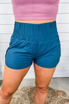Hustle Hard- VARIETY COLORS- High Waisted Active Shorts w/ Elastic Band