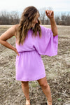 Soft Smiles- Lavender One Shoulder Dress