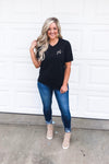 Proverbs Boutique Black Tee w/ Rose Gold Detail