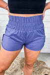 Hustle Hard- VARIETY COLORS- High Waisted Active Shorts w/ Elastic Band
