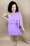 Soft Smiles- Lavender One Shoulder Dress