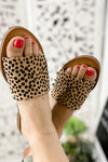 Treat Me Equal- {Tan & Cheetah} Suede Slide Sandal