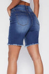 The Charlie's- {Light OR Dark Wash} Distressed Shorts w/ Frayed Hem
