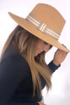 Babe Tribe- {Black, Camel, Ivory & Wine} Tribal Trim Felt Brim Hat