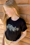 Mini- KIDS Groovy Camo {Black & Peach} Graphic Tee